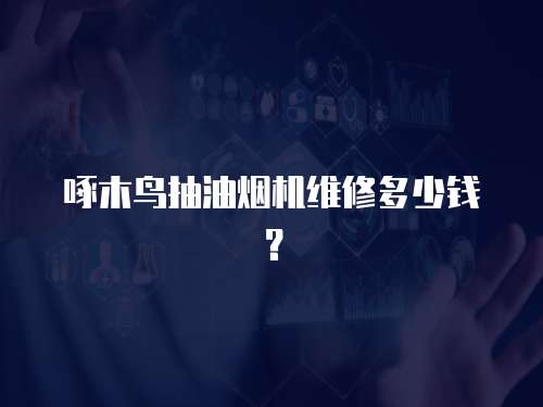 啄木鳥抽油煙機維修多少錢？