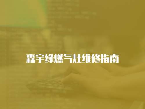 森宇緣燃?xì)庠罹S修指南