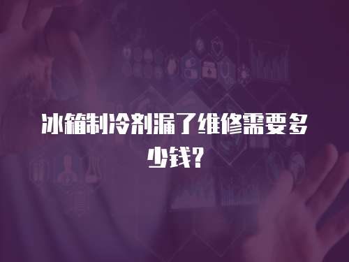 冰箱制冷劑漏了維修需要多少錢？