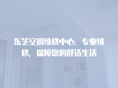東芝空調維修中心：專業維修，保障您的舒適生活