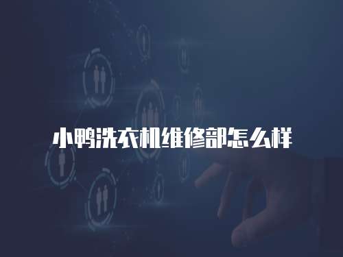 小鴨洗衣機維修部怎么樣