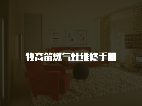 牧高笛燃?xì)庠罹S修手冊