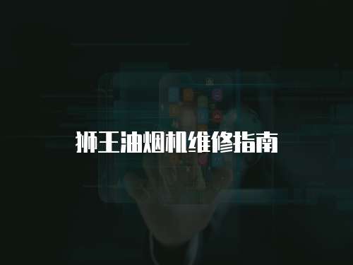 獅王油煙機維修指南