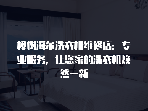 樟樹海爾洗衣機(jī)維修店：專業(yè)服務(wù)，讓您家的洗衣機(jī)煥然一新