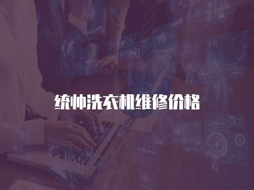 統(tǒng)帥洗衣機維修價格