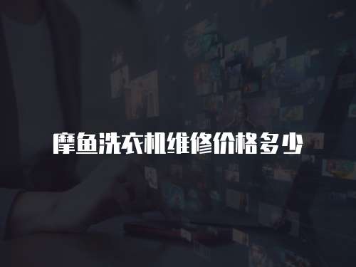 摩魚洗衣機維修價格多少