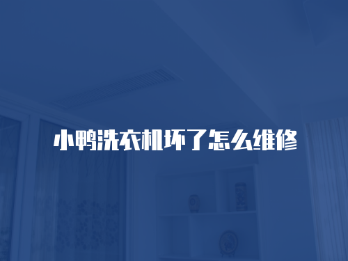 小鴨洗衣機壞了怎么維修