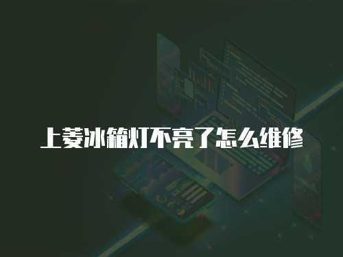 上菱冰箱燈不亮了怎么維修