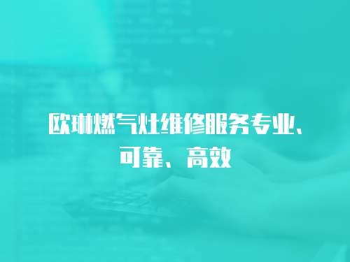 歐琳燃氣灶維修服務專業、可靠、高效