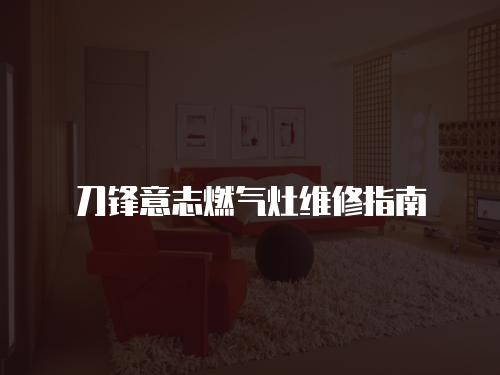刀鋒意志燃氣灶維修指南