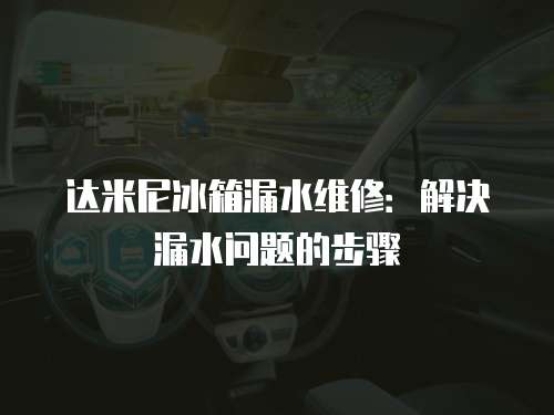 達米尼冰箱漏水維修：解決漏水問題的步驟