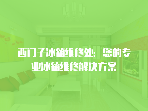 西門(mén)子冰箱維修處：您的專(zhuān)業(yè)冰箱維修解決方案