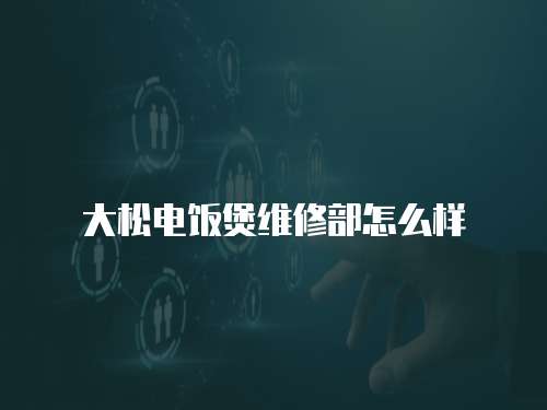 大松電飯煲維修部怎么樣