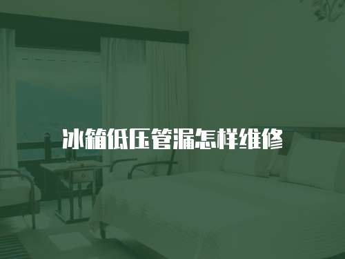 冰箱低壓管漏怎樣維修