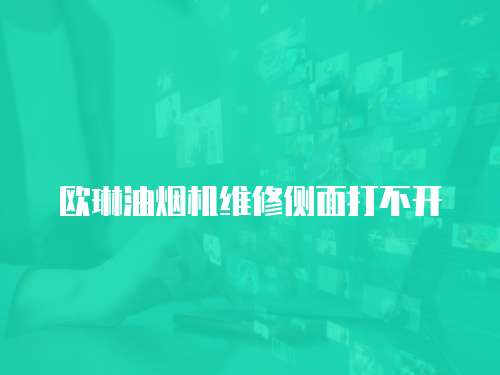 歐琳油煙機維修側面打不開