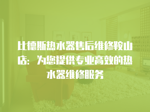 比德斯熱水器售后維修鞍山店：為您提供專業高效的熱水器維修服務