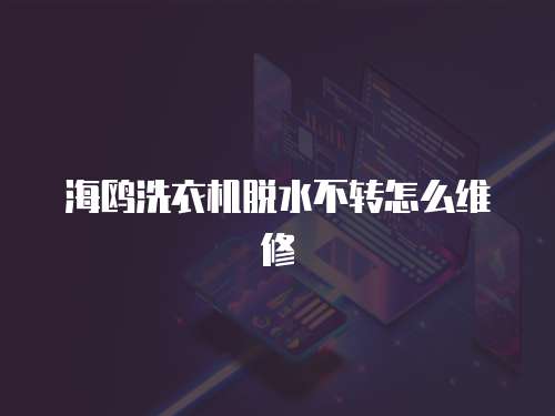 海鷗洗衣機脫水不轉怎么維修