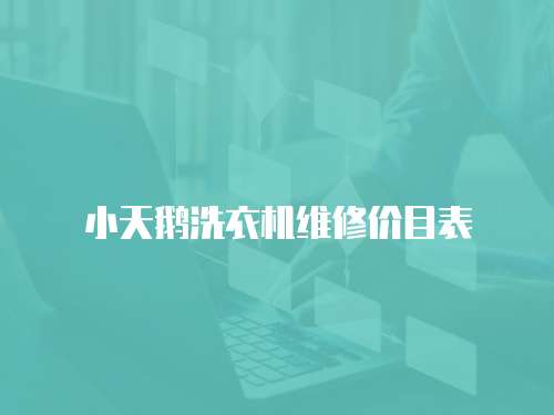 小天鵝洗衣機維修價目表