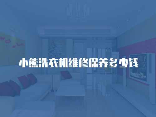 小熊洗衣機維修保養多少錢