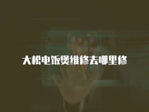 大松電飯煲維修去哪里修