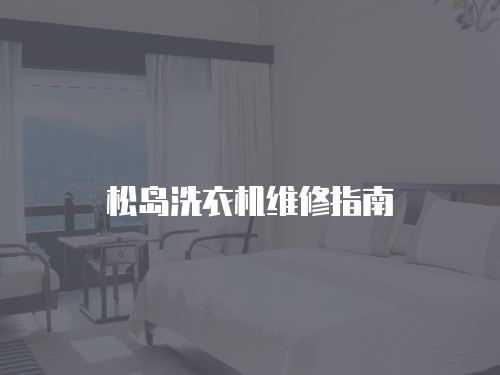 松島洗衣機維修指南