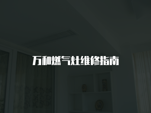 萬和燃氣灶維修指南