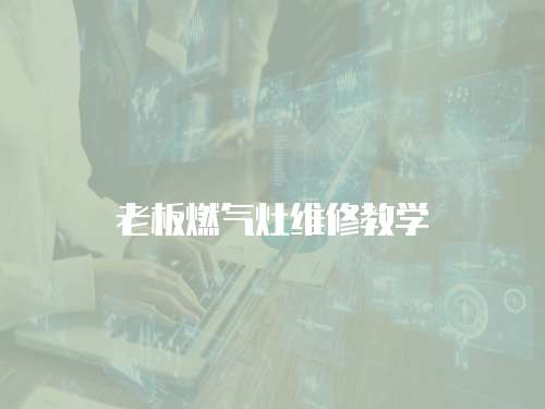 老板燃?xì)庠罹S修教學(xué)