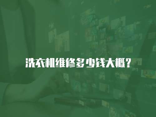 洗衣機維修多少錢大概？