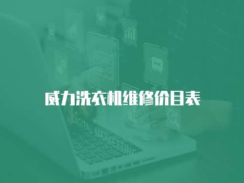 威力洗衣機維修價目表
