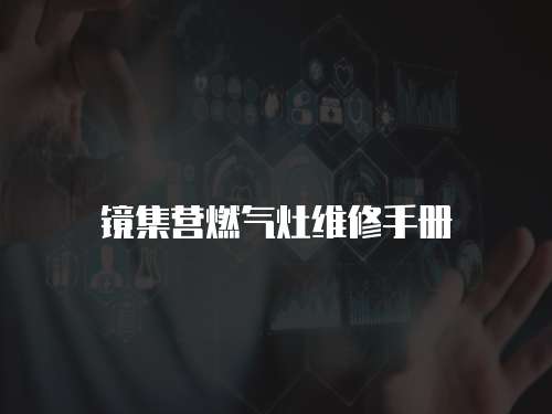 鏡集營燃氣灶維修手冊