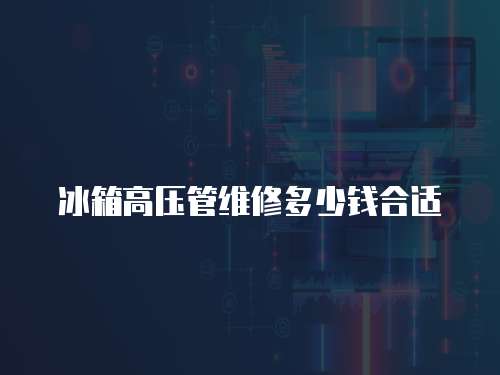 冰箱高壓管維修多少錢合適