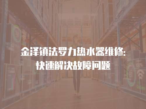 金澤鎮(zhèn)法羅力熱水器維修：快速解決故障問題