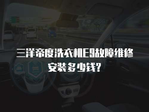 三洋帝度洗衣機E9故障維修安裝多少錢？