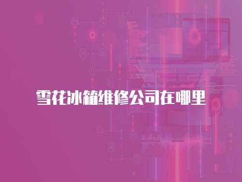 雪花冰箱維修公司在哪里