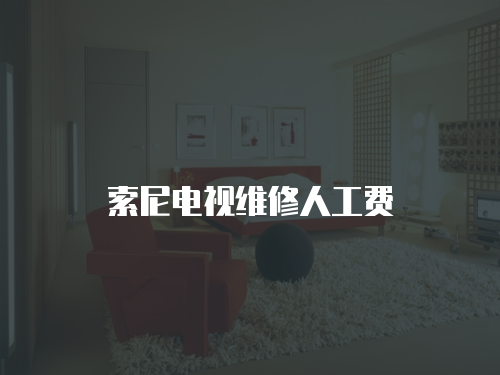 索尼電視維修人工費