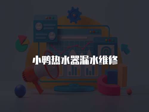 小鴨熱水器漏水維修