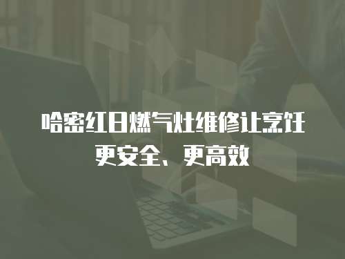 哈密紅日燃氣灶維修讓烹飪更安全、更高效