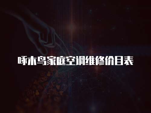 啄木鳥家庭空調(diào)維修價目表