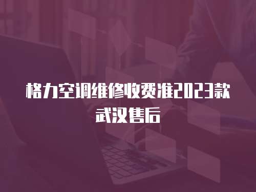格力空調維修收費準2023款武漢售后