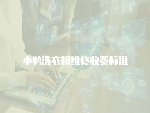 小鴨洗衣機維修收費標準