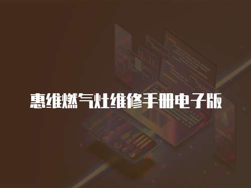 惠維燃氣灶維修手冊電子版