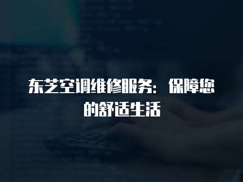 東芝空調維修服務：保障您的舒適生活