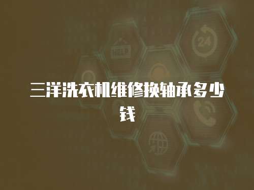三洋洗衣機維修換軸承多少錢