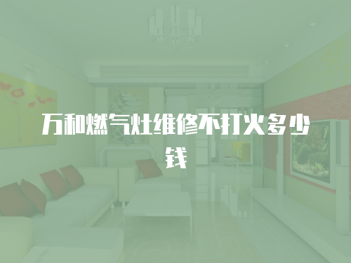 萬和燃氣灶維修不打火多少錢