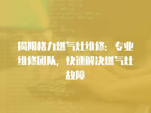 揭陽格力燃氣灶維修：專業維修團隊，快速解決燃氣灶故障