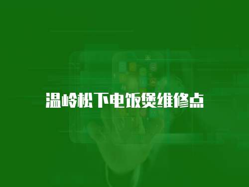 溫嶺松下電飯煲維修點