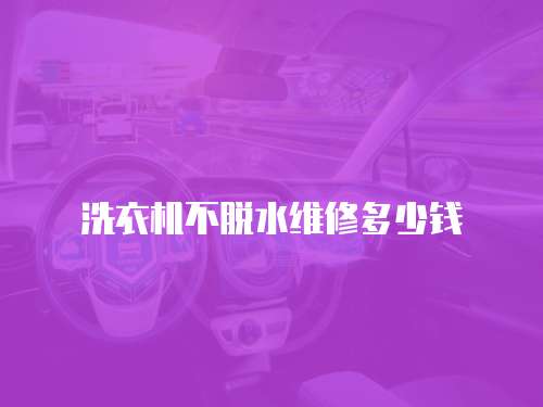 洗衣機(jī)不脫水維修多少錢