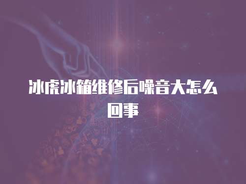 冰虎冰箱維修后噪音大怎么回事