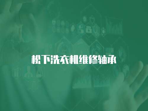 松下洗衣機維修軸承