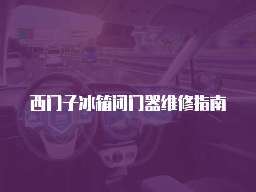 西門子冰箱閉門器維修指南